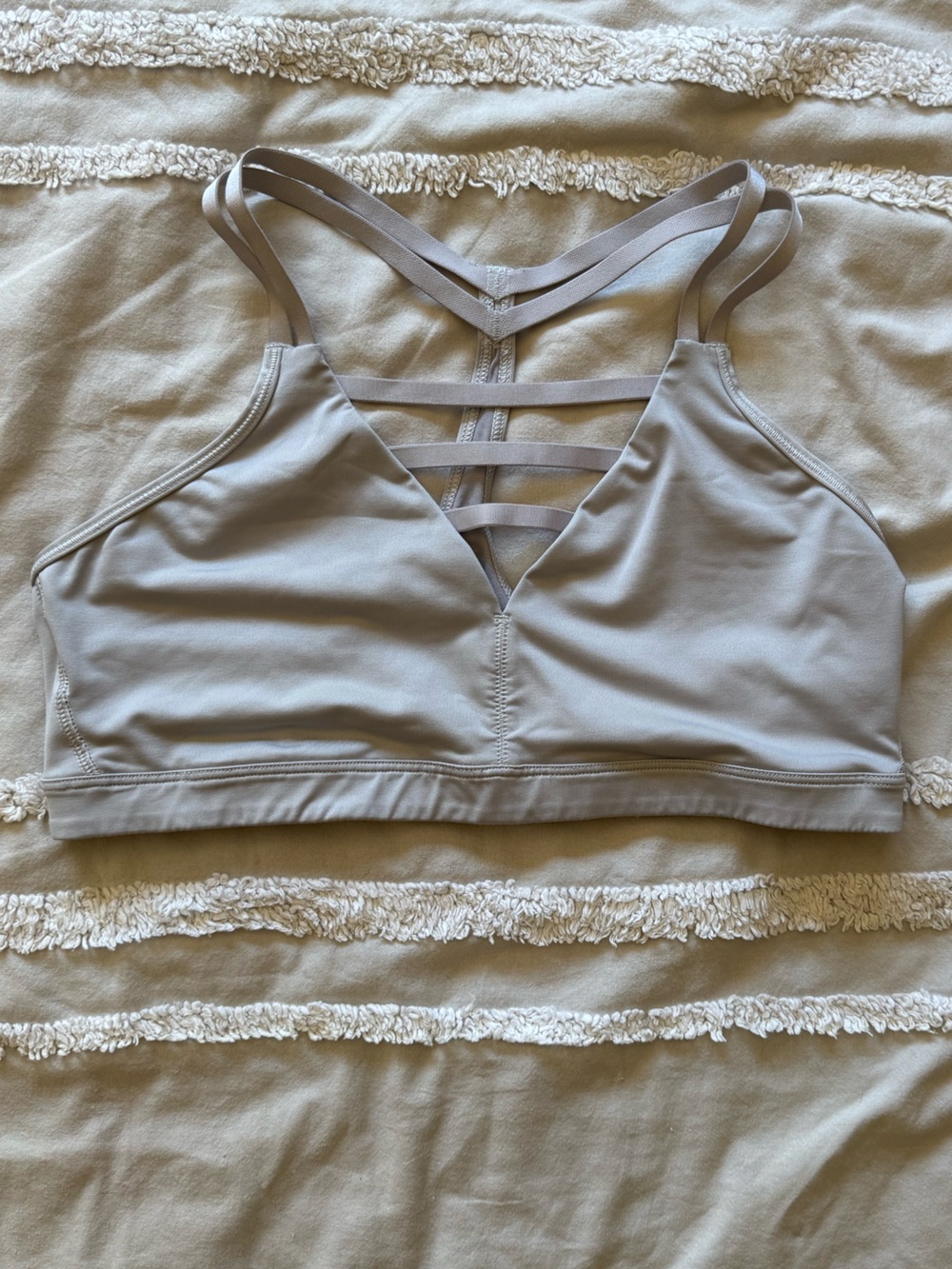 Victoria's Secret Strappy Sports Bralette in Light Gray